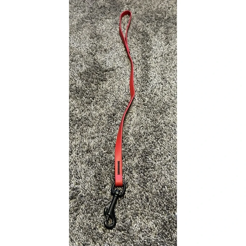Short Biothane Dog Leash - Red ~22